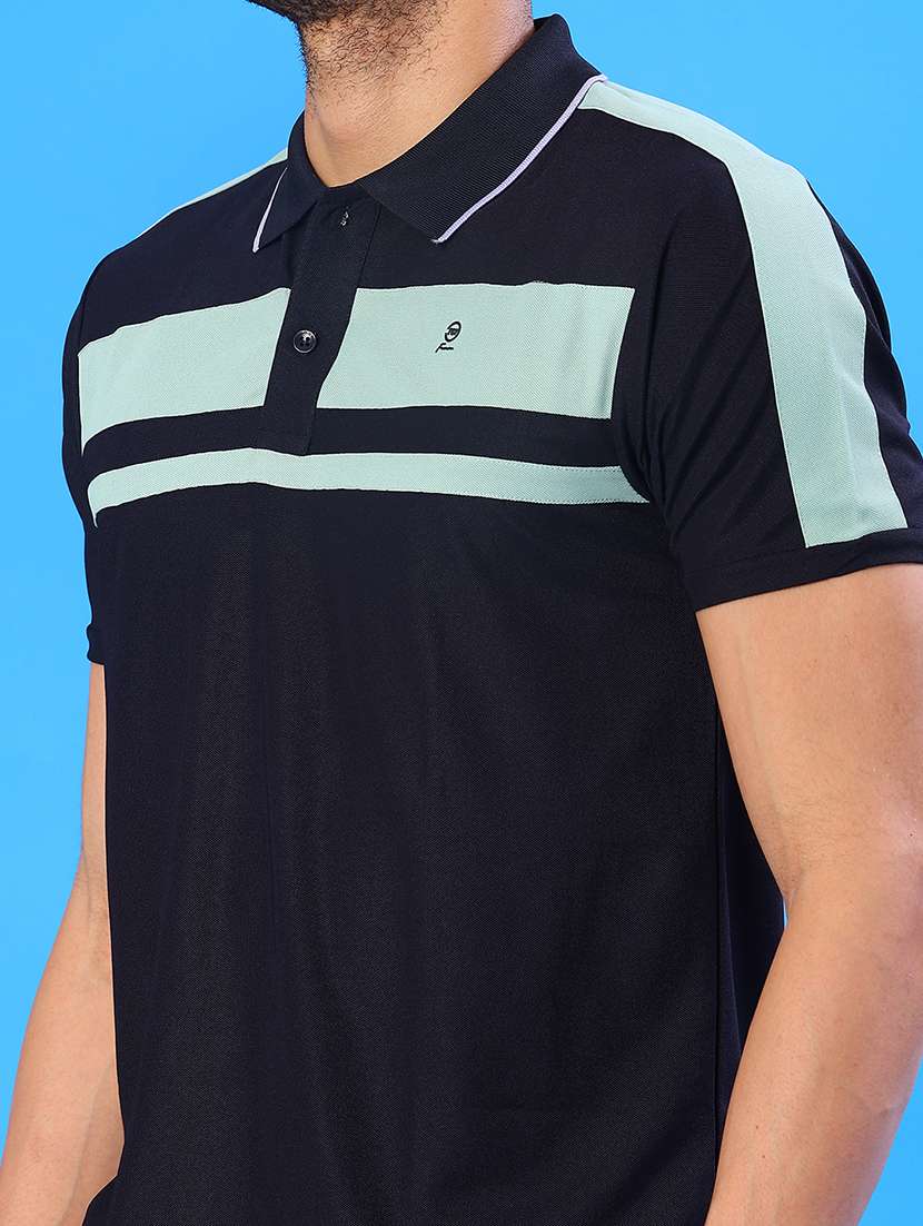men color block short sleeve regular fit polo t-shirt - 22031432 -  Standard Image - 4