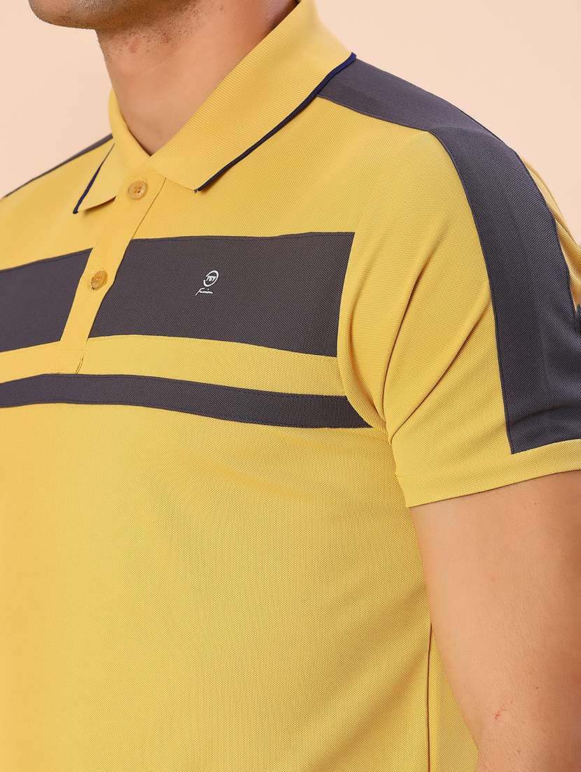 men color block short sleeve regular fit polo t-shirt - 22031435 -  Standard Image - 4