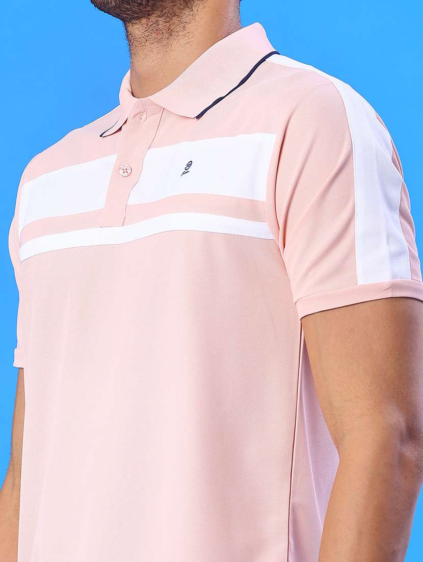 men color block short sleeve regular fit polo t-shirt - 22031438 -  Standard Image - 4