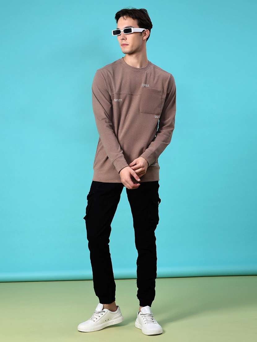 men typographic long sleeve regular fit t-shirt - 22031456 -  Standard Image - 4