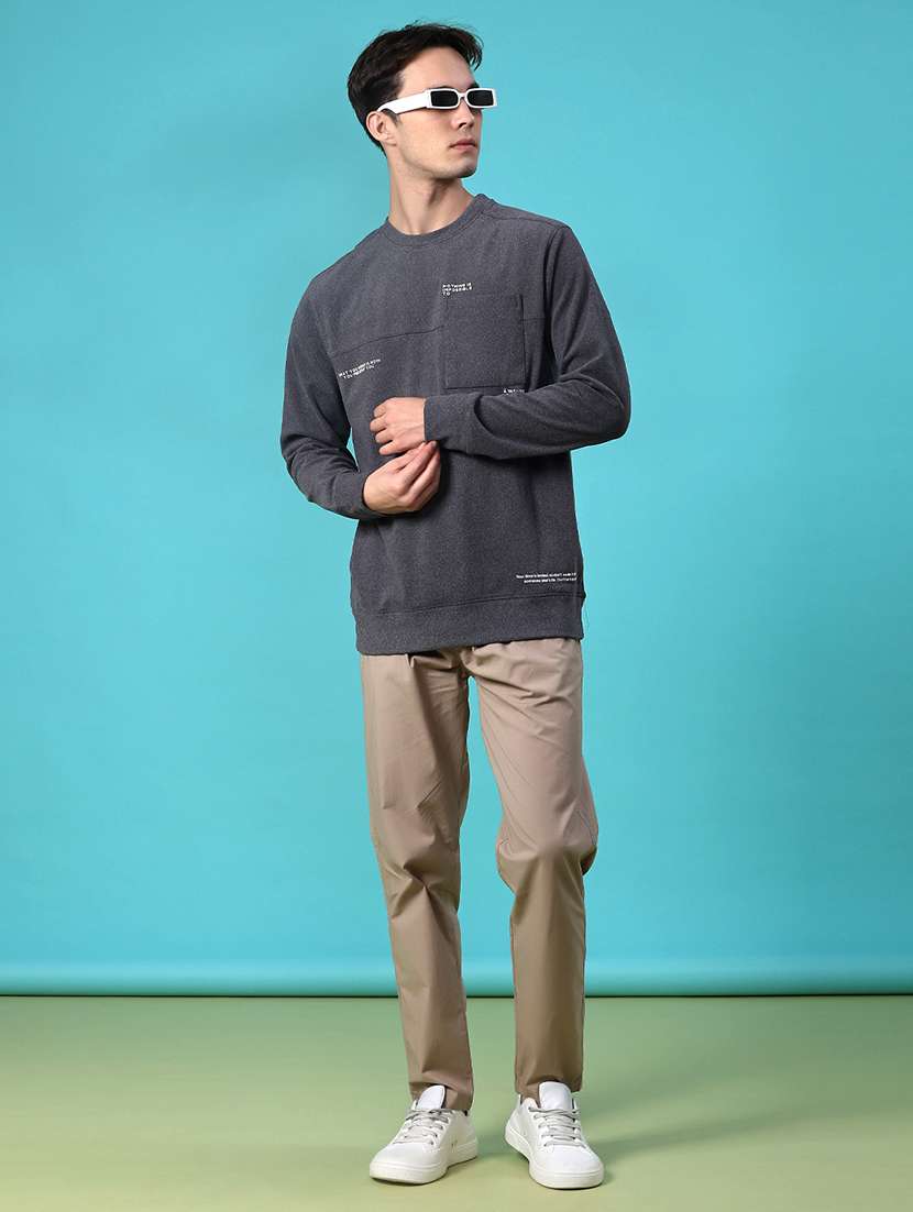 men typographic long sleeve regular fit t-shirt - 22031458 -  Standard Image - 4