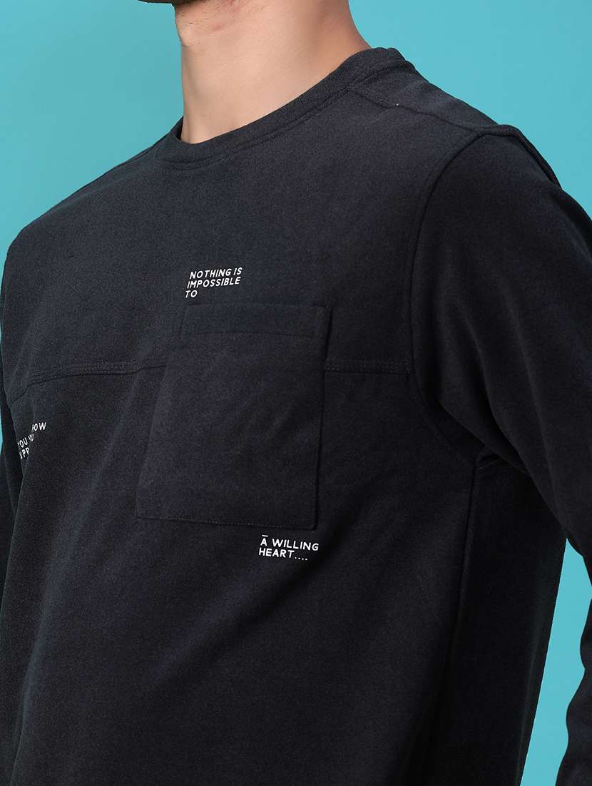 men typographic long sleeve regular fit t-shirt - 22031459 -  Standard Image - 4