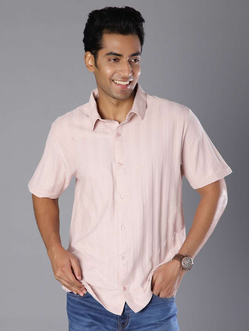 men self design short sleeve regular fit casual shirt - 22031513 -  Standard Image - 1