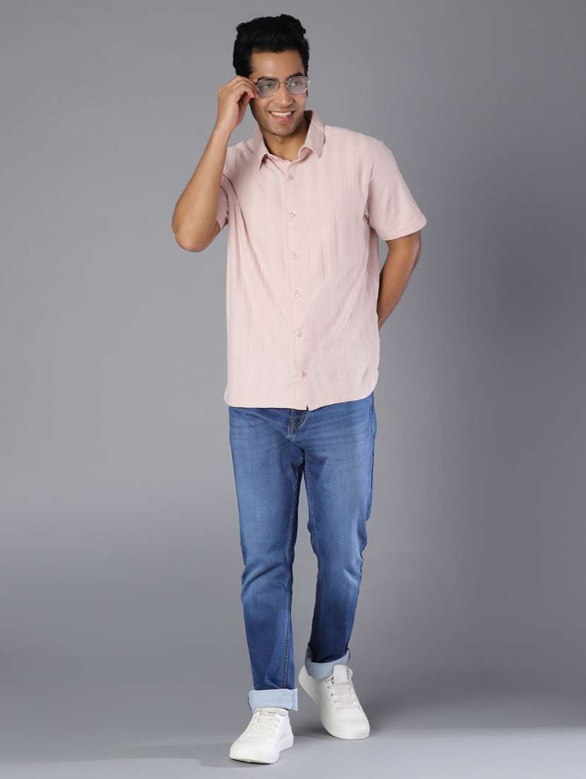 men self design short sleeve regular fit casual shirt - 22031513 -  Standard Image - 4