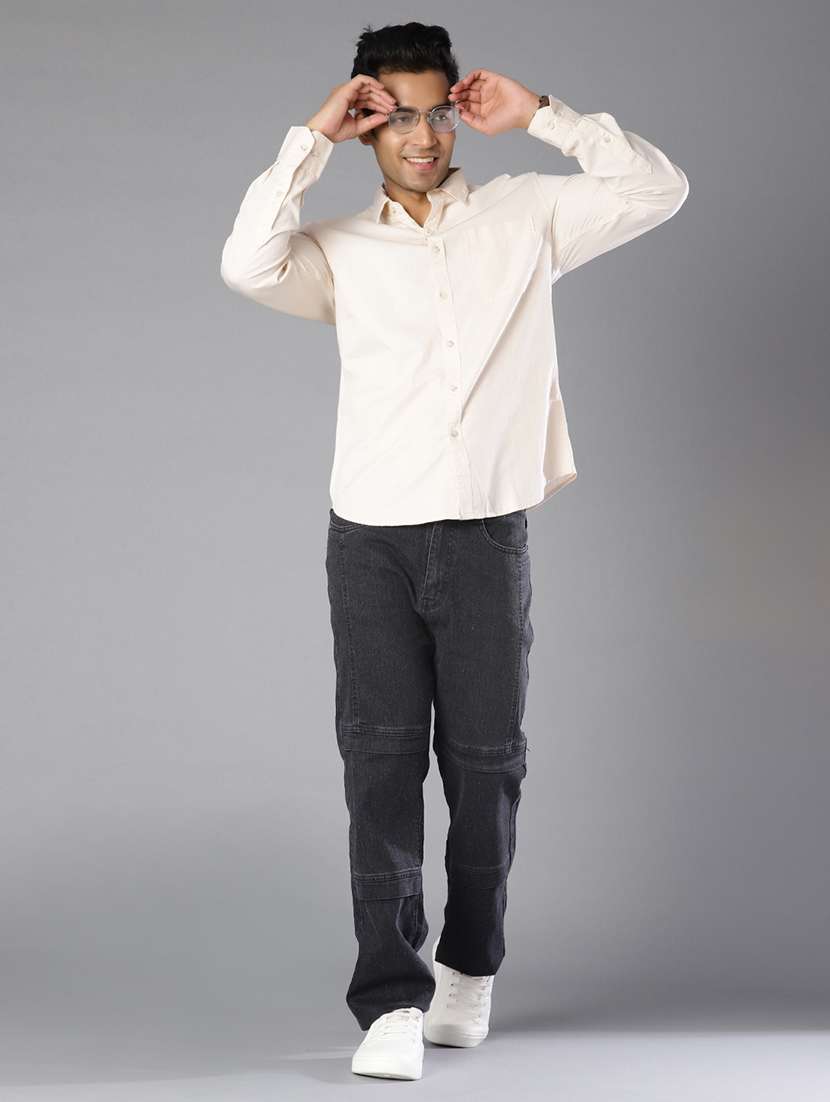 men solid long sleeve regular fit casual shirt - 22031518 -  Standard Image - 4