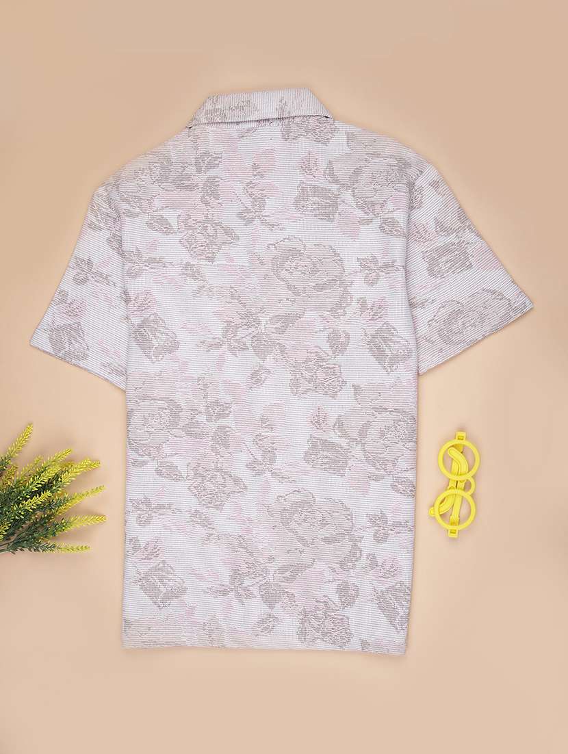 boys printed cuban collared short sleeve shirt - 22031625 -  Standard Image - 1