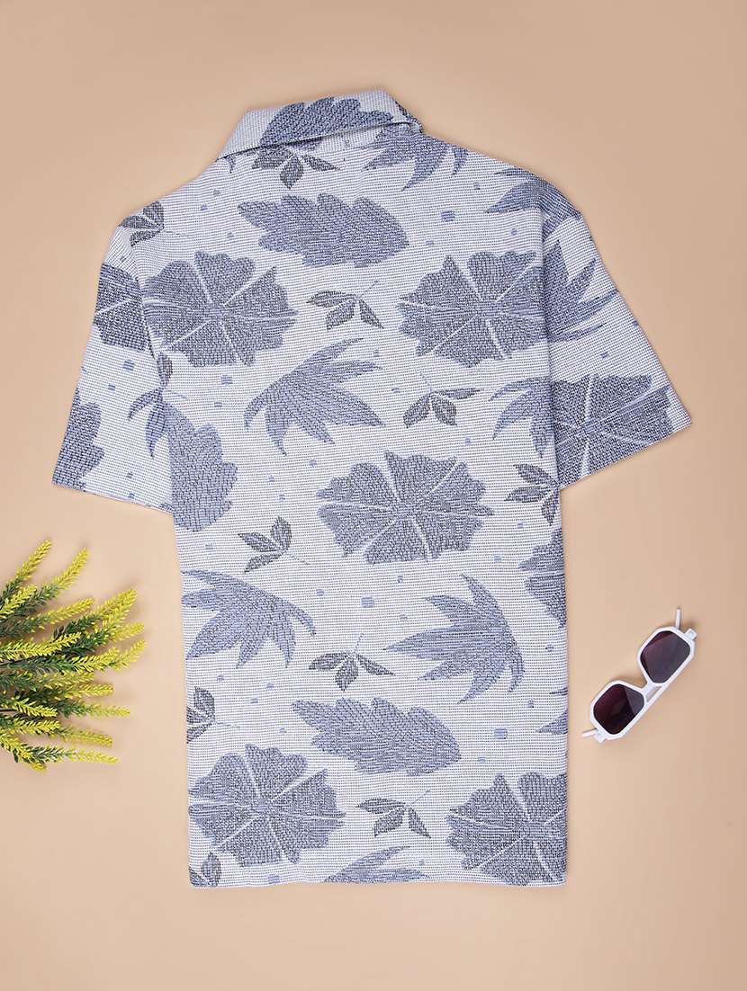 boys printed cuban collared short sleeve shirt - 22031627 -  Standard Image - 1