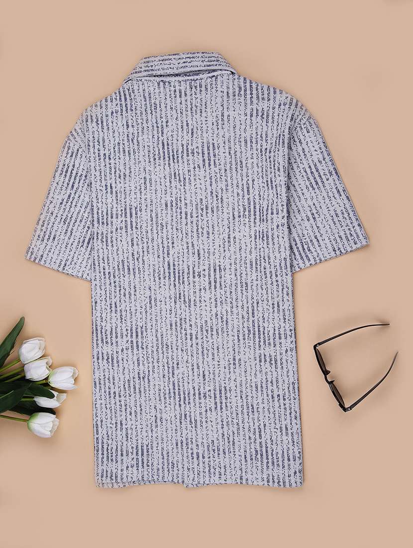 boys printed cuban collared short sleeve shirt - 22031630 -  Standard Image - 1