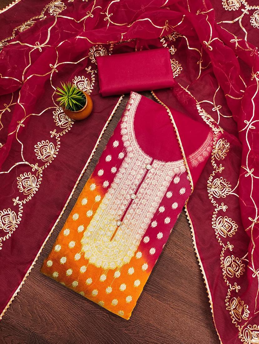 women self design embroidered unstitched suit set - 22031640 - Zoom Image - 0