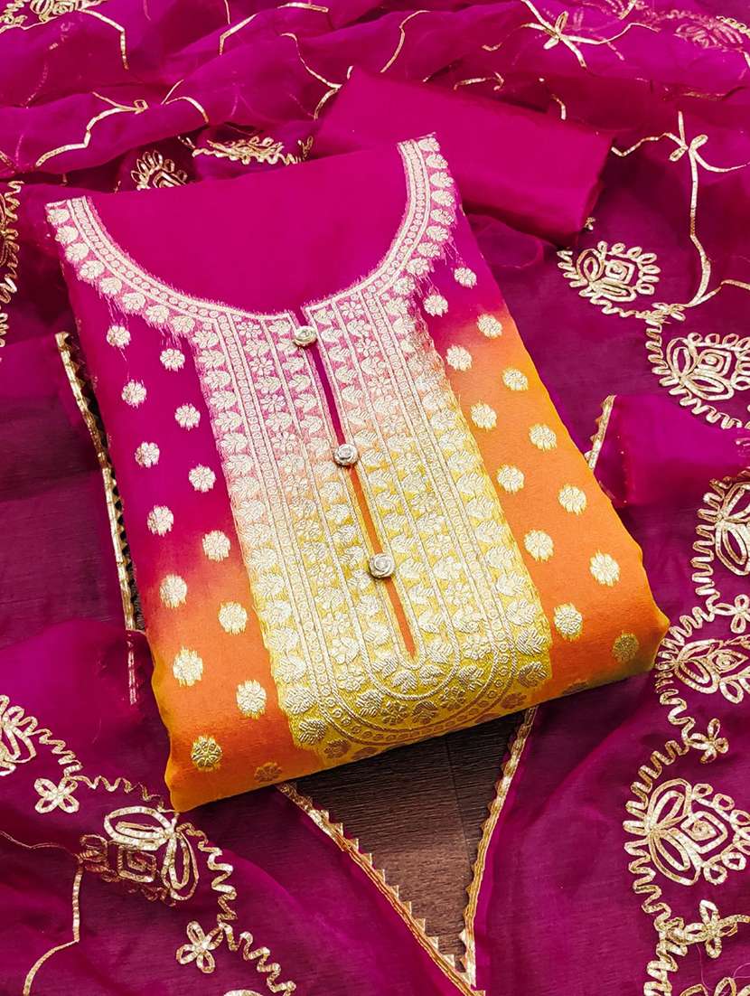 women self design embroidered unstitched suit set - 22031643 -  Standard Image - 1