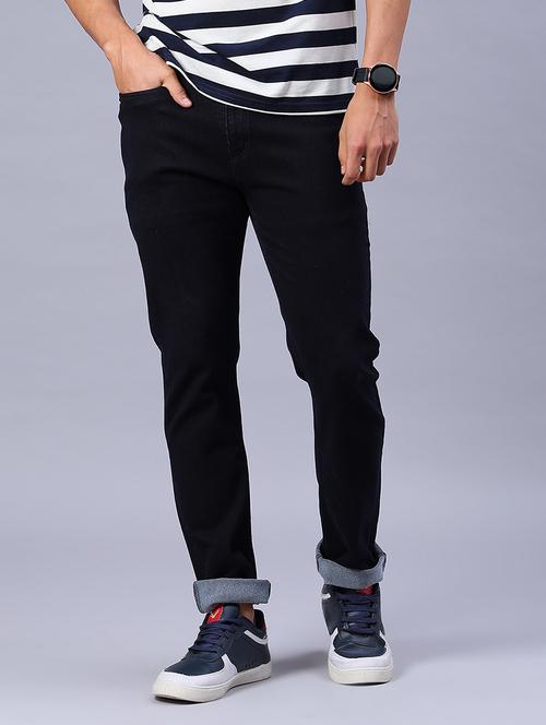 men plain mid rise full length jeans - 22031661 -  Standard Image - 0