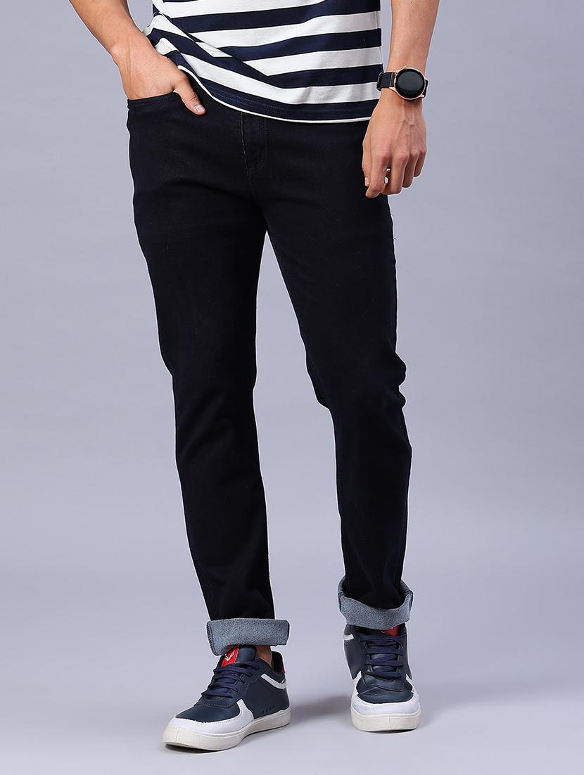 men plain mid rise full length jeans - 22031661 -  Zoom Image - 0