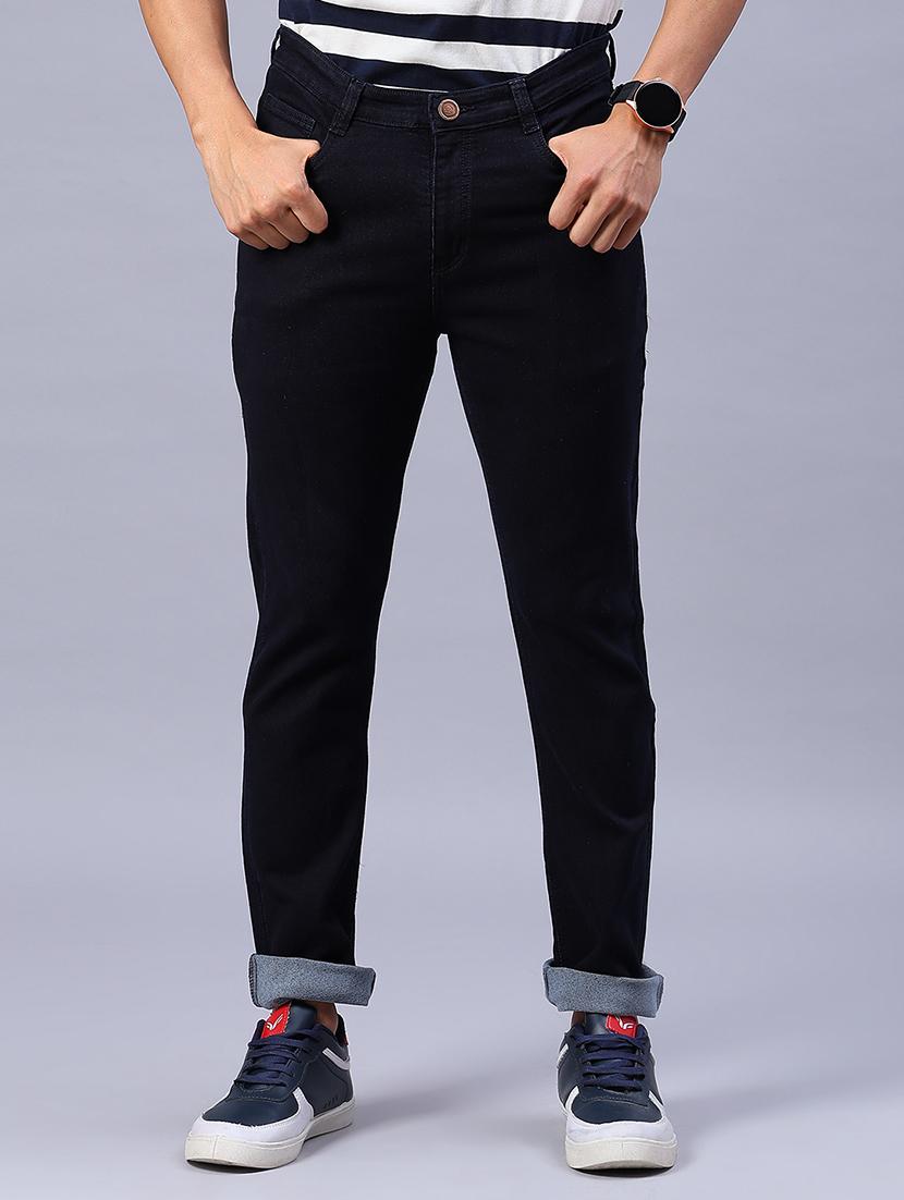 men plain mid rise full length jeans - 22031661 - Standard Image - 1