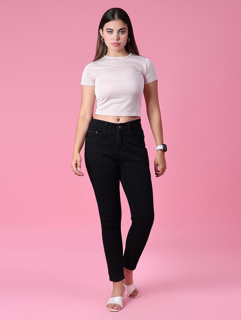 women solid mid rise slim fit jean - 22031681 - Standard Image - 4