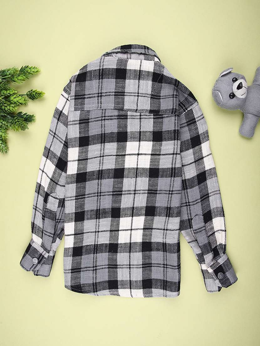 boys checkered long sleeve casual shirt - 22031853 -  Standard Image - 1