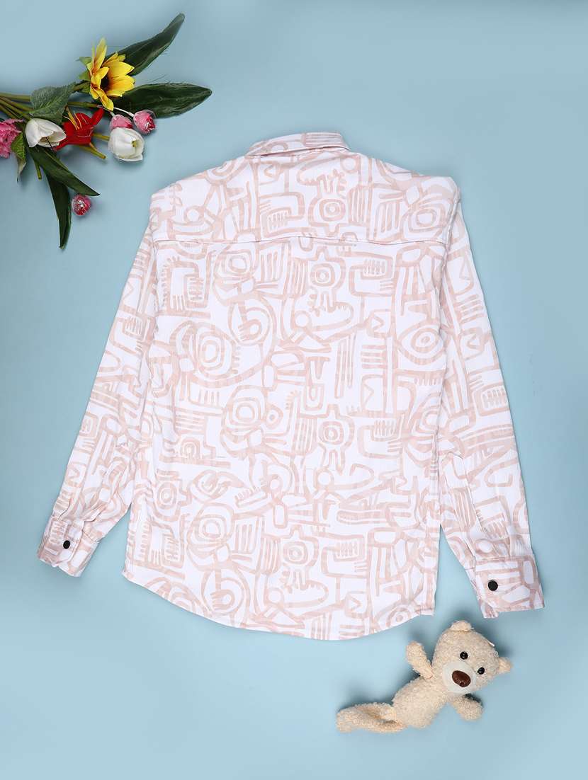 boys printed long sleeve casual shirt - 22031859 -  Standard Image - 1