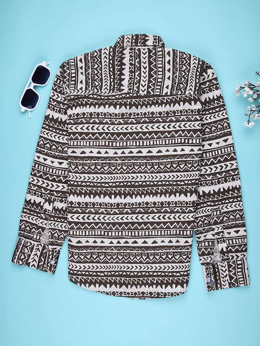 boys printed long sleeve casual shirt - 22031863 -  Standard Image - 1