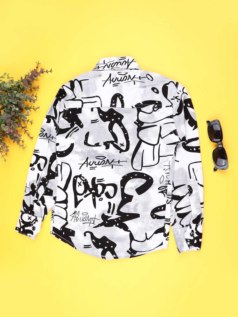boys printed long sleeve casual shirt - 22031864 -  Standard Image - 1