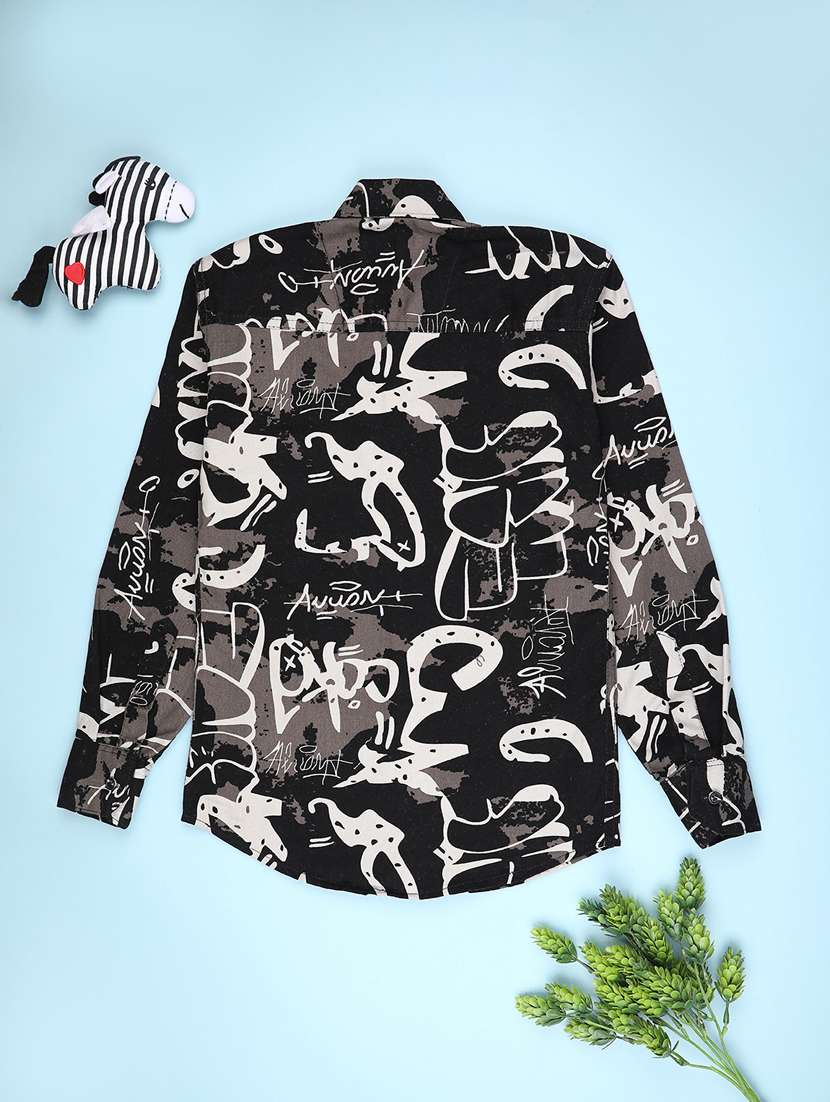 boys printed long sleeve casual shirt - 22031865 -  Standard Image - 1