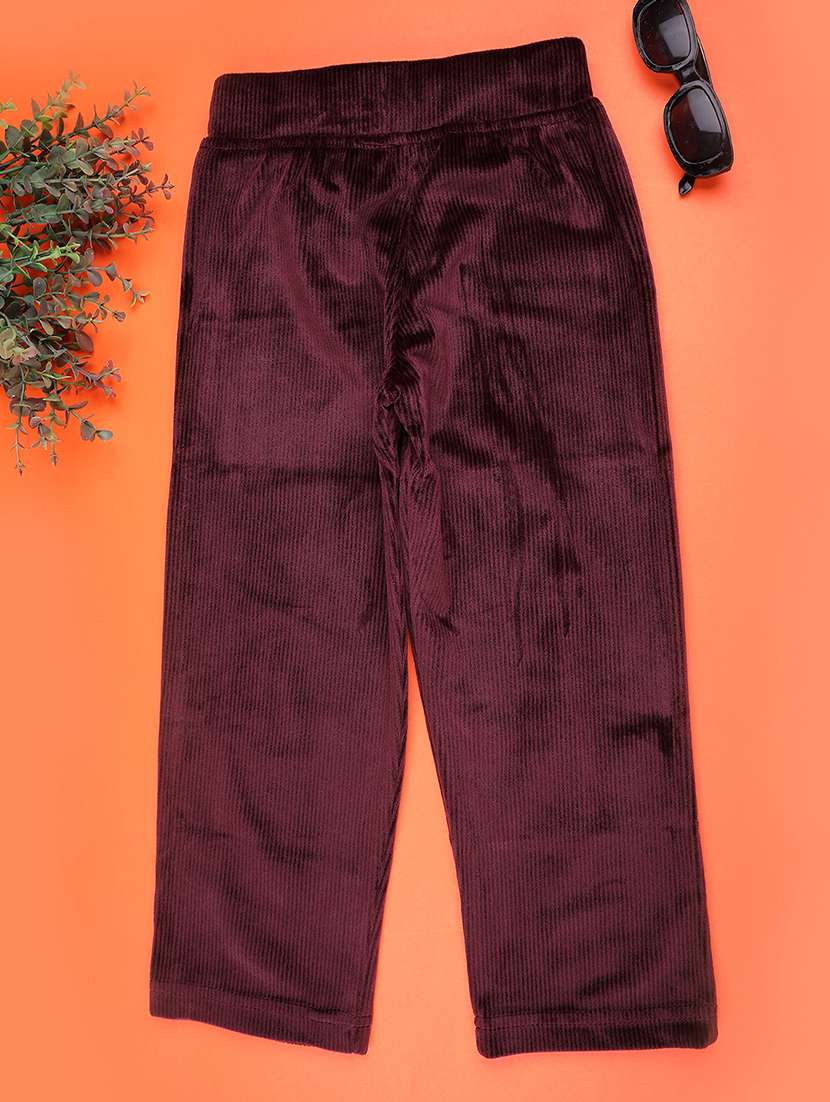 girls solid mid rise lounge wear pyjama - 22031936 -  Standard Image - 1