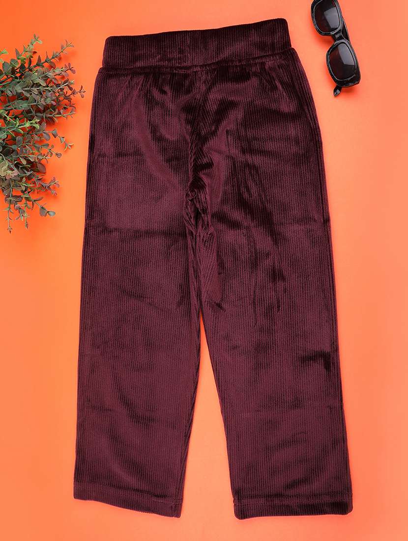 girls solid mid rise lounge wear pyjama - 22031940 -  Standard Image - 1