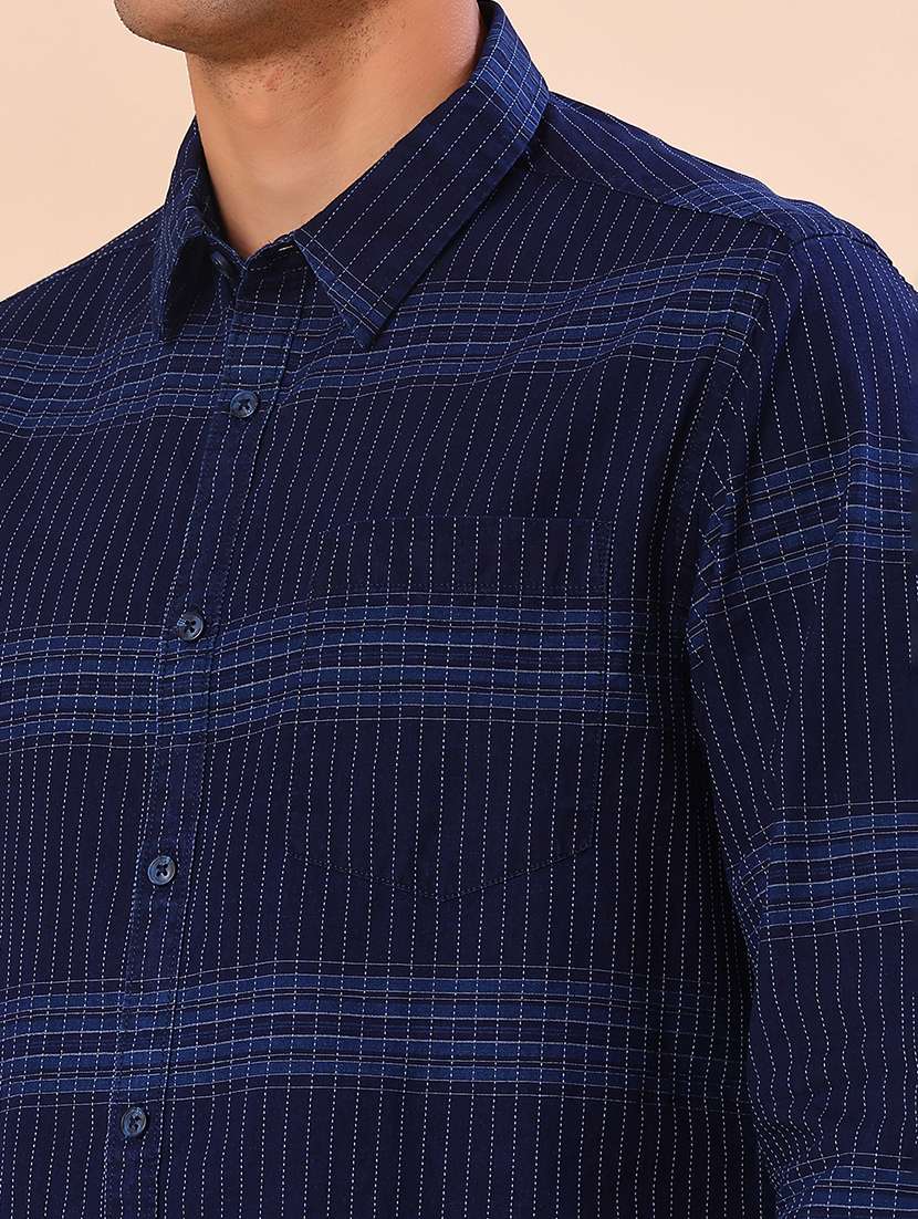 men printed long sleeve regular fit casual shirt - 22032001 -  Standard Image - 4