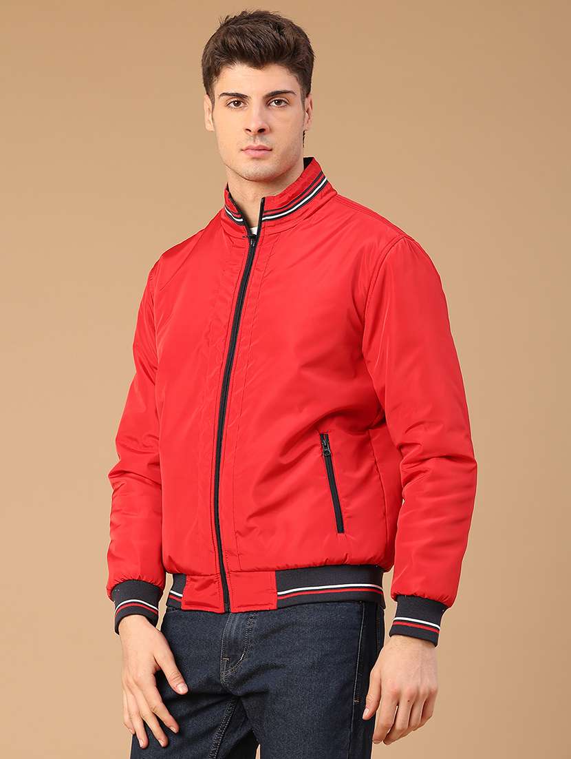 men solid long sleeve reversible bomber jacket - 22032003 -  Standard Image - 4