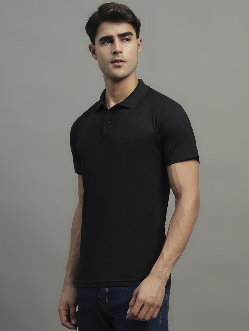 black polyester plain tshirt - 22032172 -  Standard Image - 1