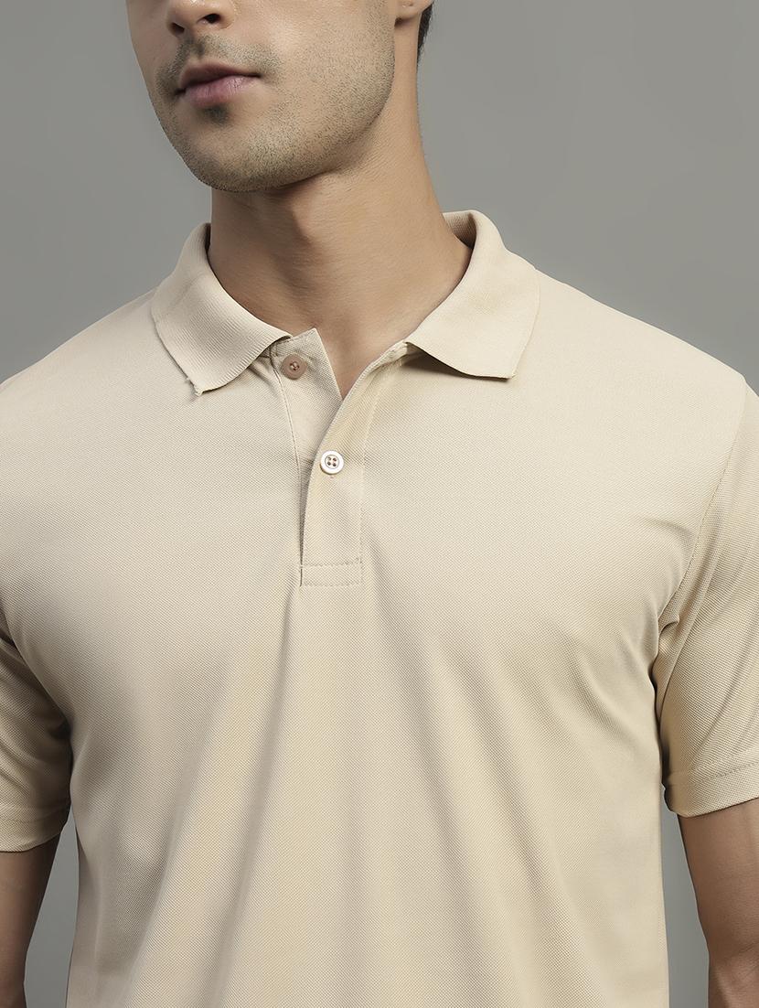 beige polyester plain tshirt - 22032173 - Standard Image - 4