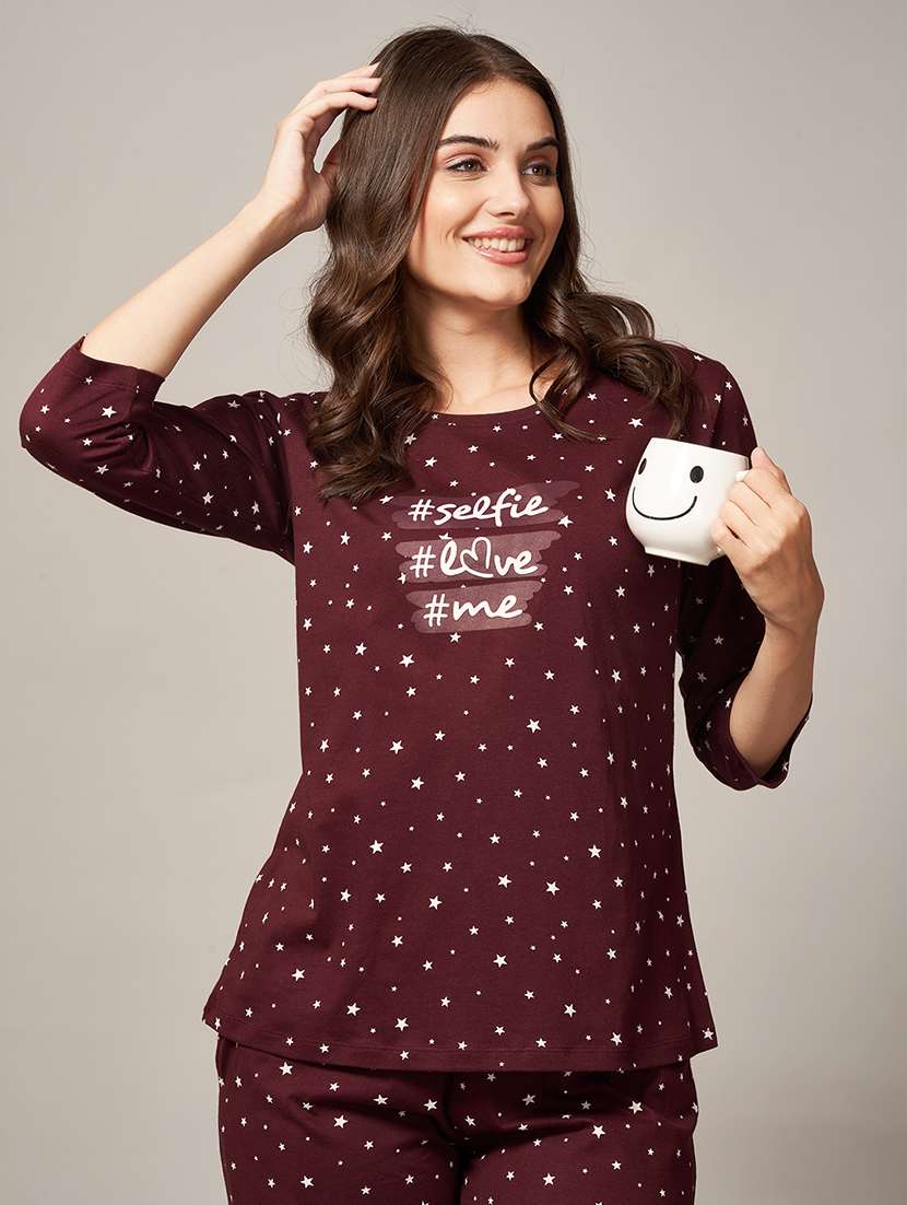 women printed nightwear pyjama set - 22032233 -  Standard Image - 4