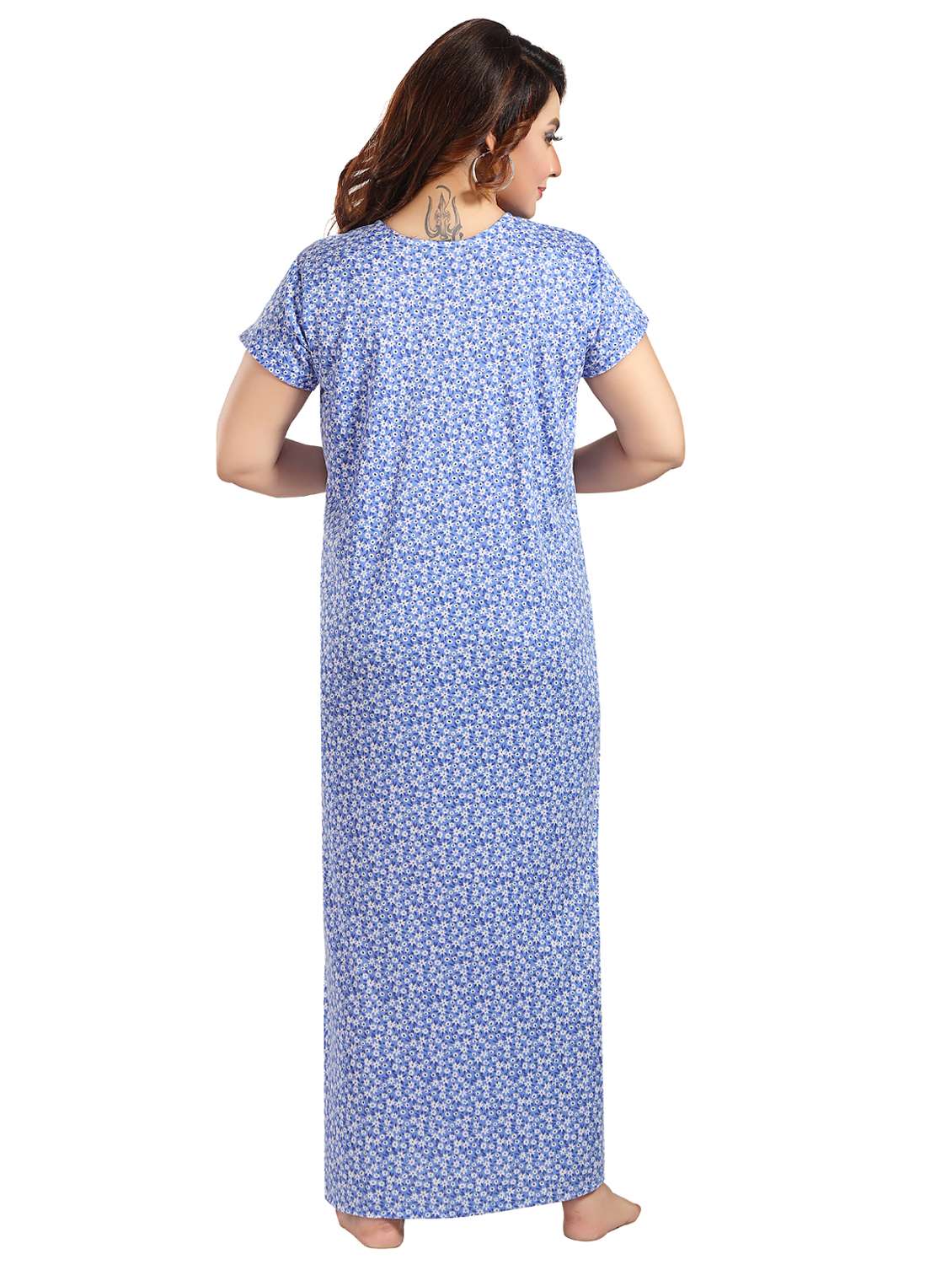 women printed short sleeve nighty - 22032242 -  Standard Image - 4