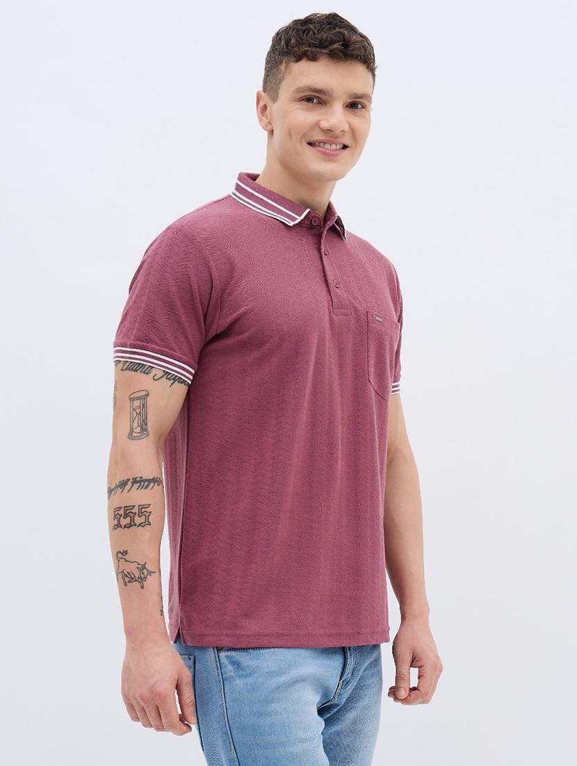 maroon cotton plain tshirt - 22032245 - Standard Image - 1