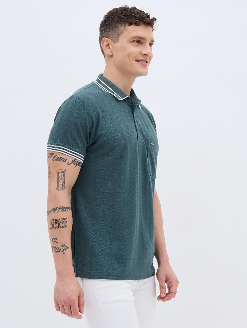 green cotton plain tshirt - 22032246 - Standard Image - 1