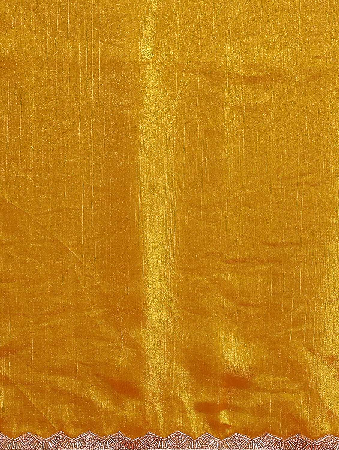 women solid with bordered embellished saree with blouse - 22032255 - Standard Image - 6