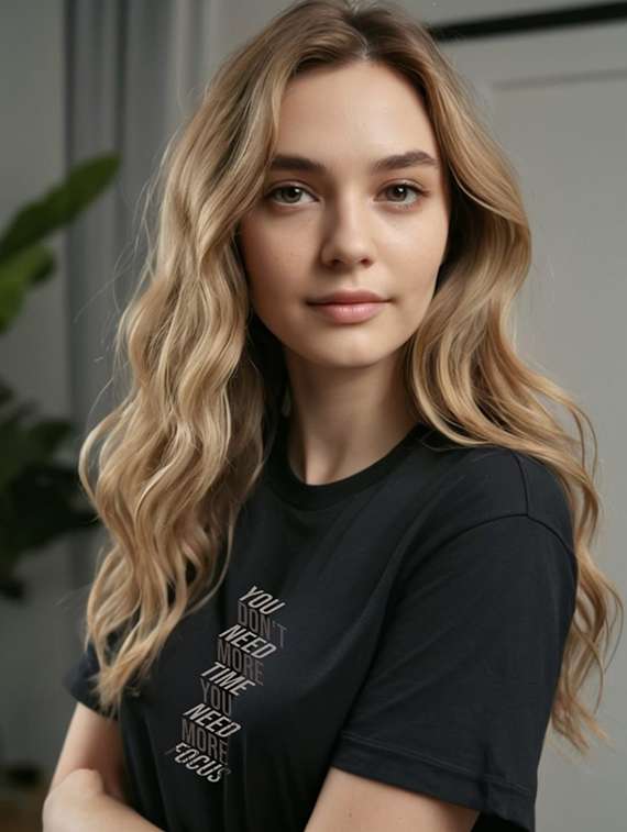 women black printed short sleeve oversized t-shirt - 22033326 -  Standard Image - 1