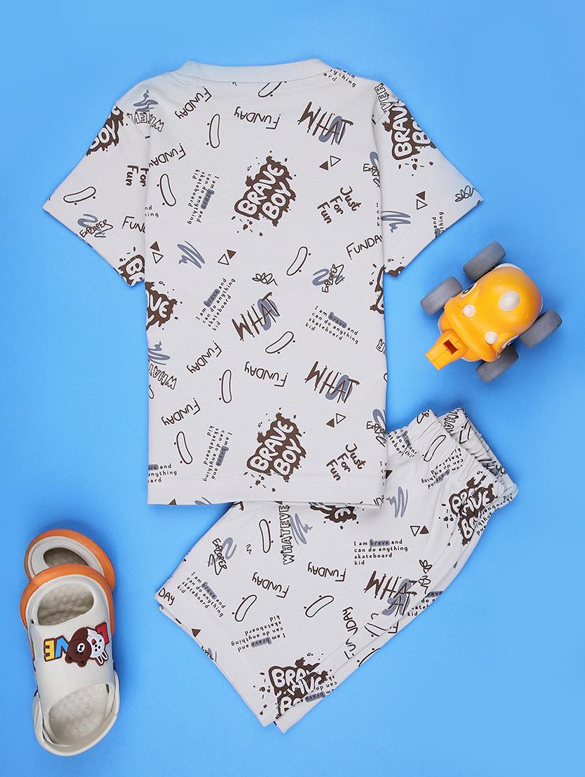 kids printed short sleeve co-ord set - 22033411 - Standard Image - 1