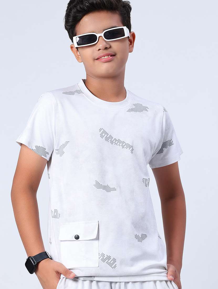 boys printed t-shirt and shorts co-ord set - 22033418 -  Standard Image - 1