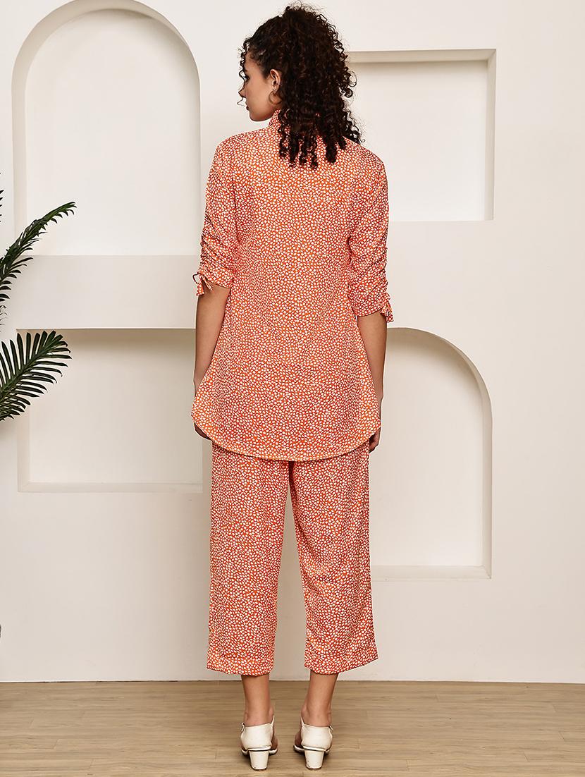 women printed shirt and trouser co-ord set - 22033422 - Standard Image - 4