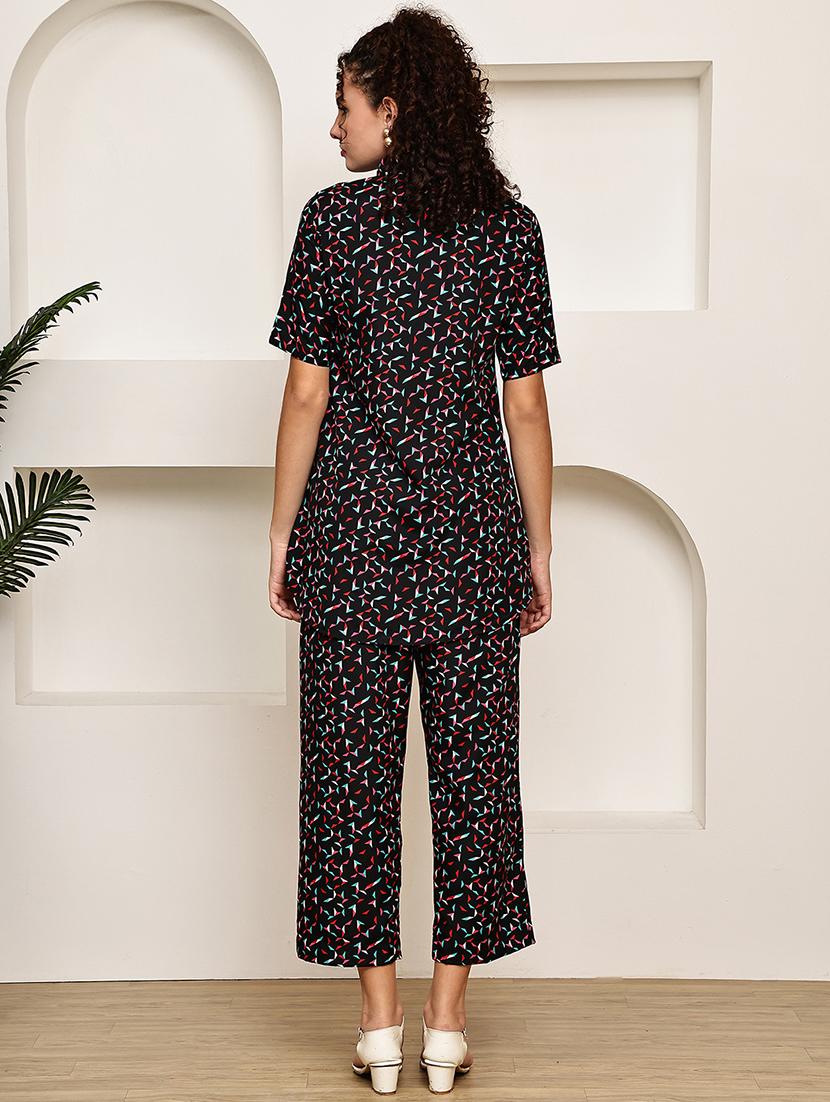 women printed top and trouser co-ord set - 22033424 - Standard Image - 4