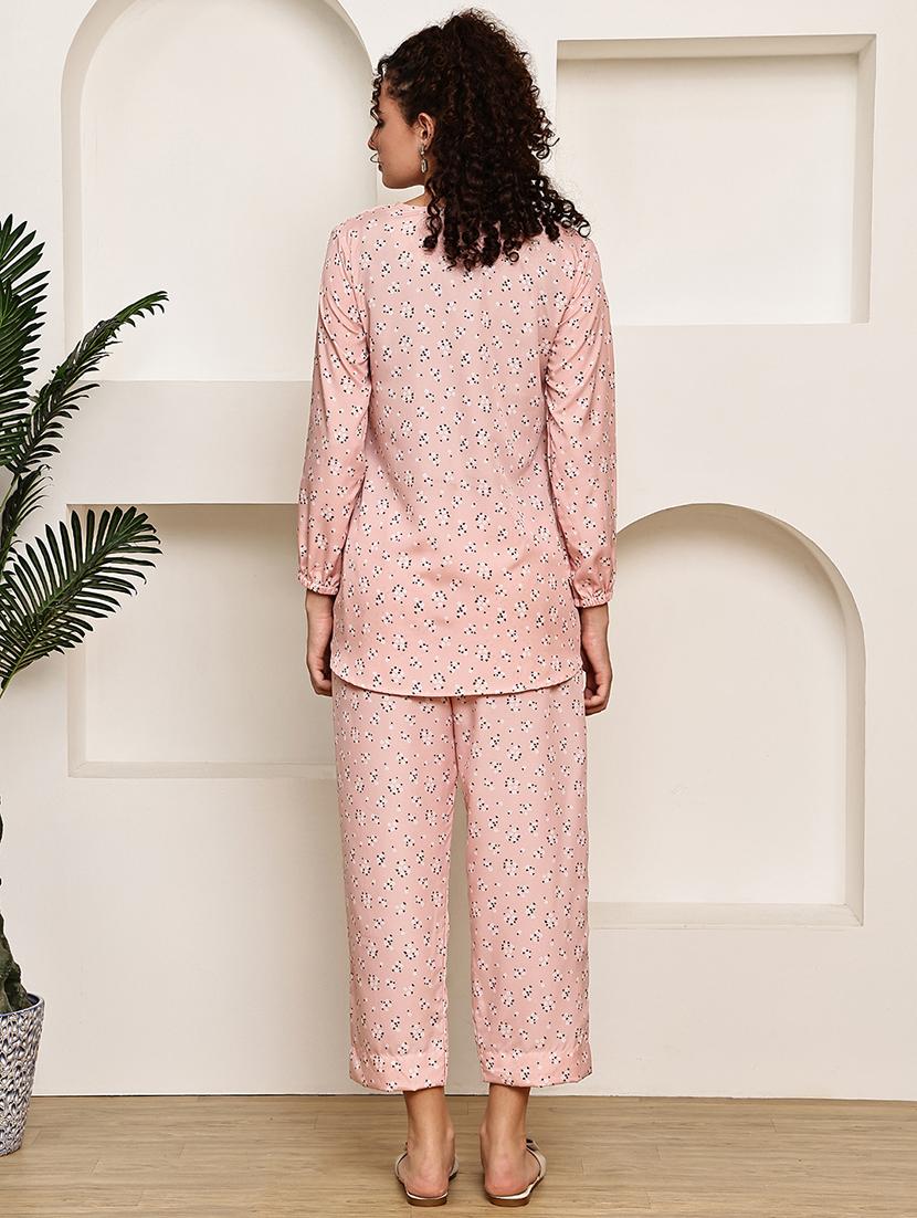 women printed shirt and trouser co-ord set - 22033429 - Standard Image - 4