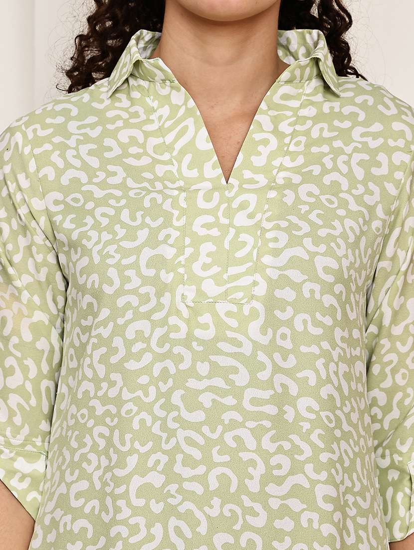 women printed shirt and trouser co-ord set - 22033430 - Standard Image - 6