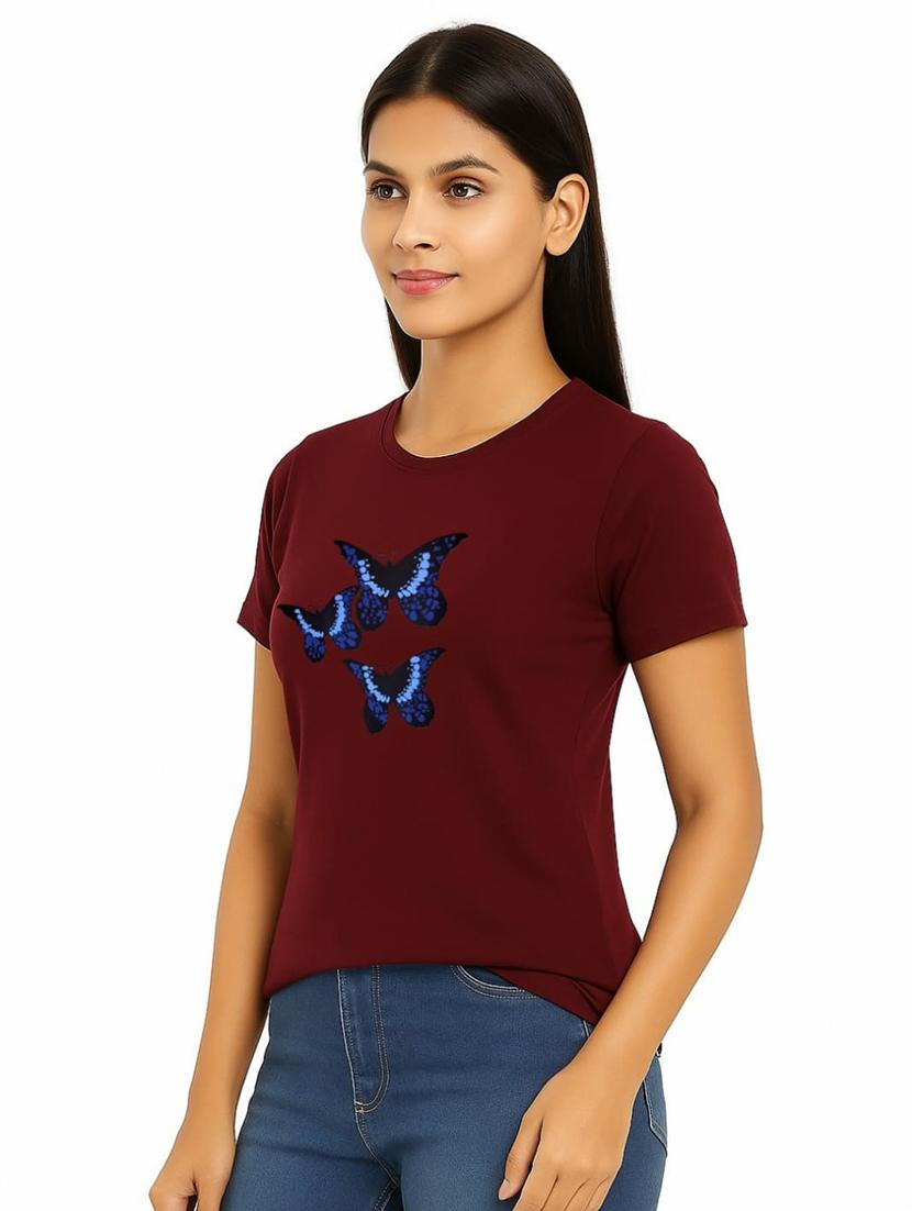 women printed short sleeve regular fit t-shirt - 22033434 -  Standard Image - 1