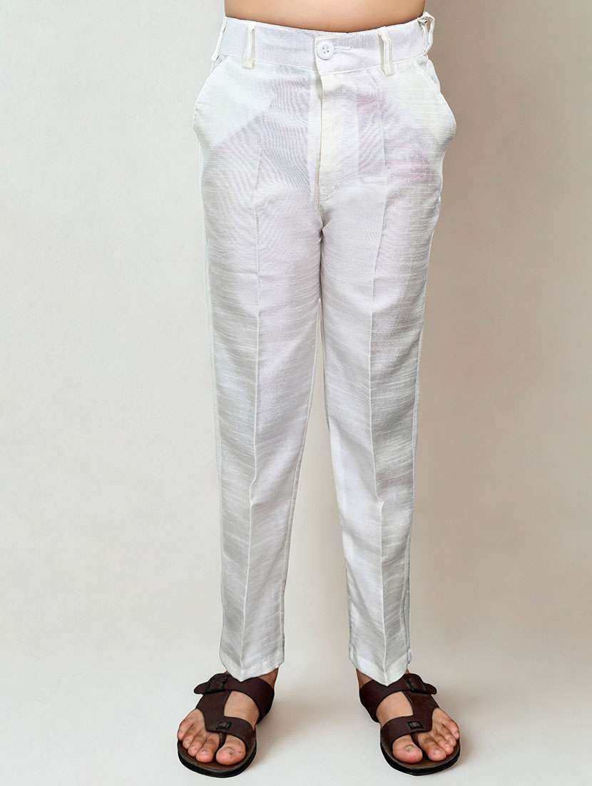 boys solid kurta and pyjama with embroidered nehru jacket - 22033576 - Standard Image - 6