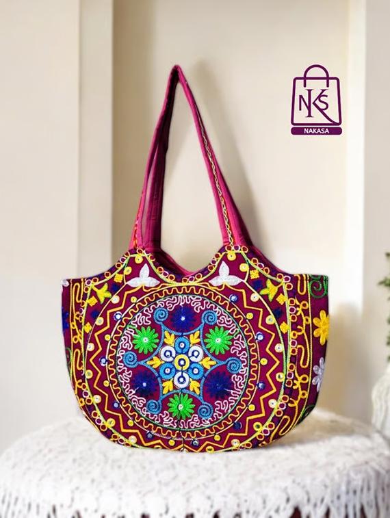 women floral embroidered tote bag - 22033628 - Standard Image - 1