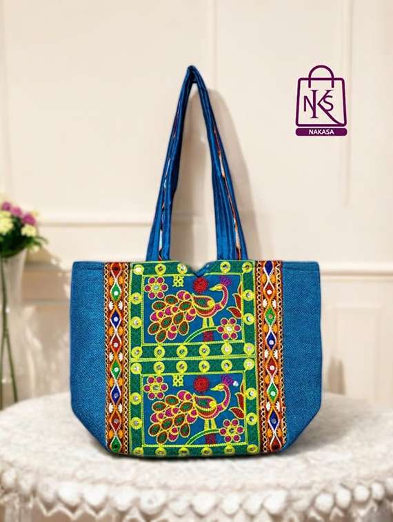 women embroidered tote bag