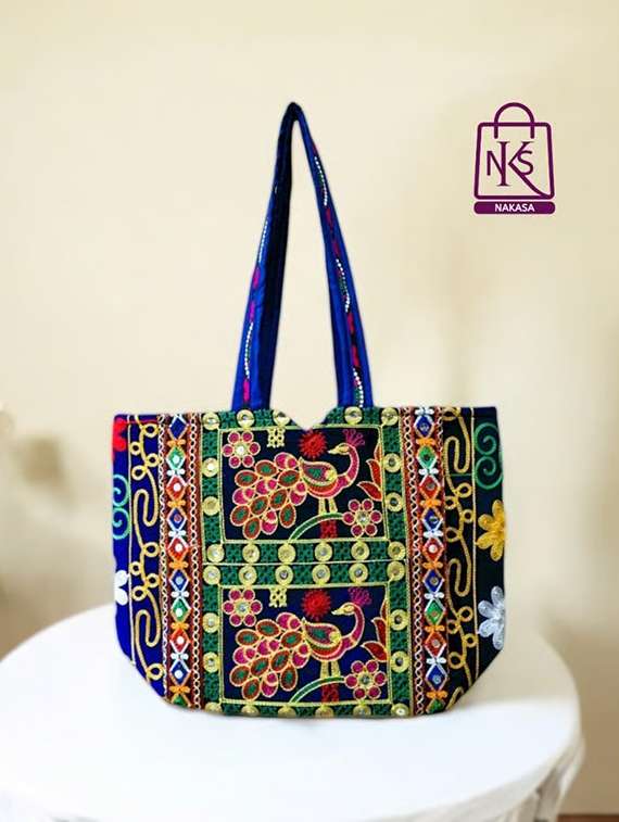 women embroidered tote bag