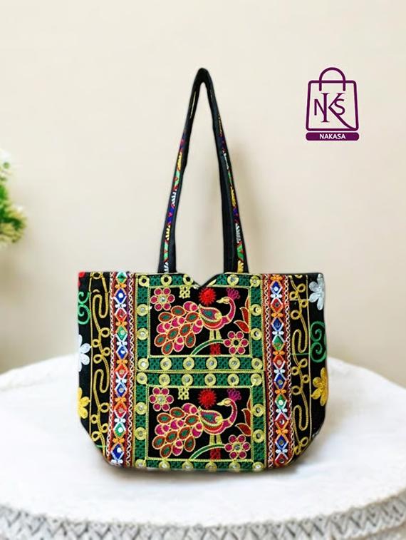 women embroidered tote bag - 22033639 - Standard Image - 1