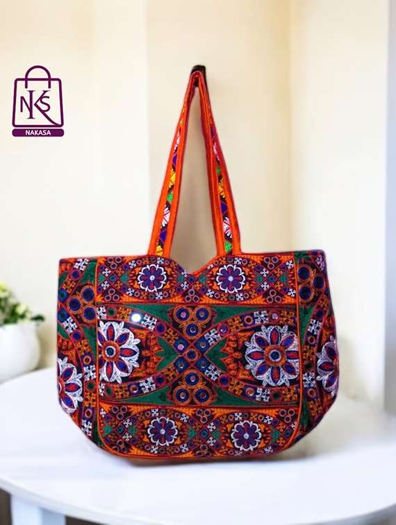 women embroidered tote bag