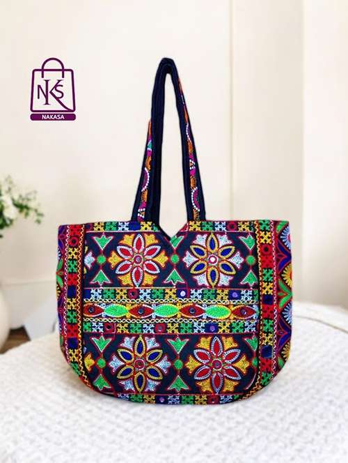 women embroidered tote bag