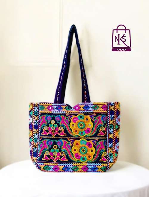 women embroidered tote bag